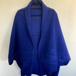 Handmade blue open-front cape